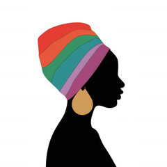 Afro Black Woman PNG Element Mulher negra afro