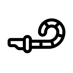 party whistle line icon, perfect for user interface project