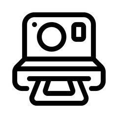 polaroid camera line icon, perfect for user interface project