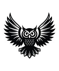 Obraz premium Owl vector silhouette