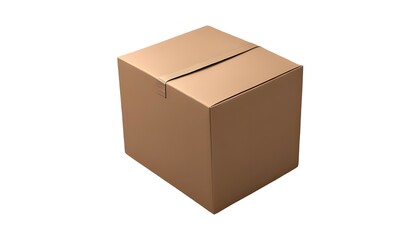 Cardboard box isolated on white