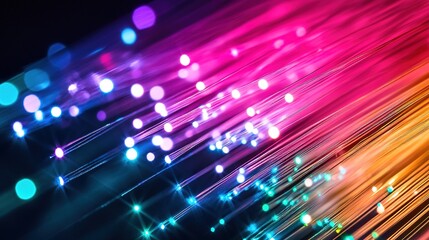 line fiber with black background