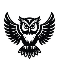 Obraz premium Owl vector silhouette