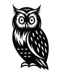Owl vector silhouette