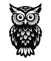 Fototapeta premium Owl vector silhouette