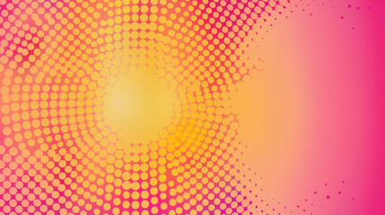 abstract halftone background pink and orange