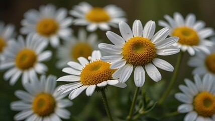 Close-Up of a Chamomile Flower in Full Bloom