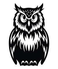 Fototapeta premium Owl vector silhouette