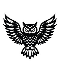 Obraz premium Owl vector silhouette