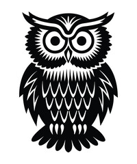 Obraz premium Owl vector silhouette