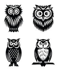 Owl vector silhouette