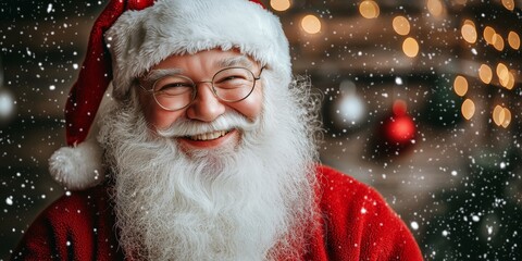 portrait of happy smiling santa claus