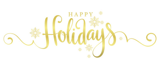 Happy holidays lettering, Happy hollidays typography vector eps