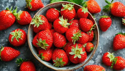 strawberries in a bowl