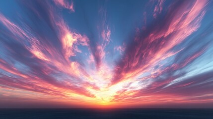 Fantasy landscape featuring soft purple cumulus clouds set against a whimsical sky creating a magical and aesthetic abstract backdrop for creative works