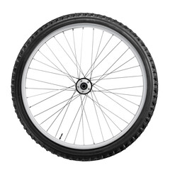 Naklejka premium Bicycle tire and wheel isolated on white background.