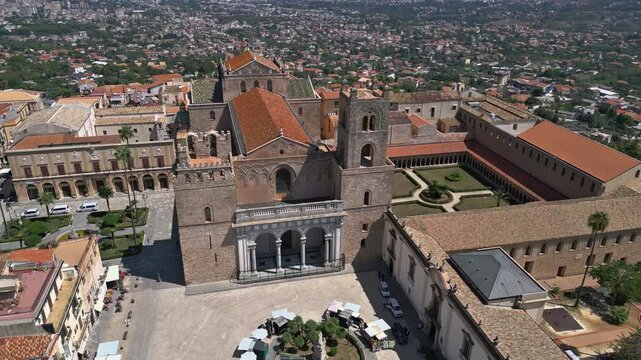 Monreale Cathedral seen from above. Sicilian magnificence.