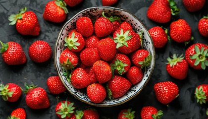 strawberries in a basket