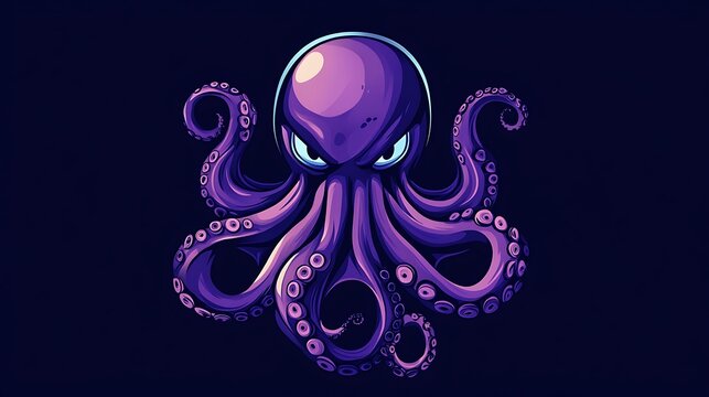 Logo design octopus mascot illustration creative branding concept image