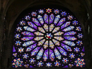 Vitraux &eacute;glise rosace