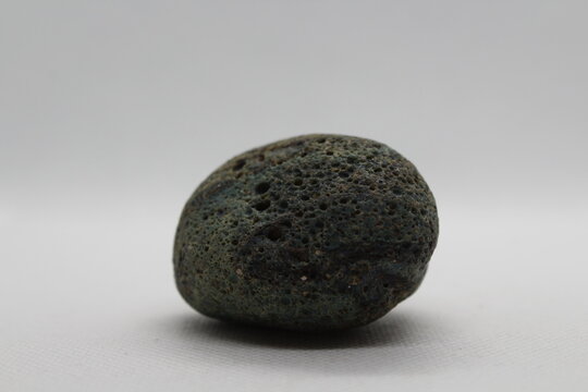 Rare blue slag stone isolated on a white background
