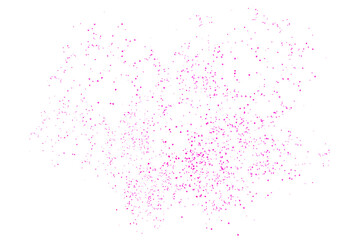 Obraz premium Vibrant pink glitter splatters against a clear backdrop