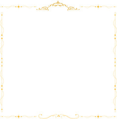 Decorative frame Elegant element for design in Eastern style, place for text. Floral golden border