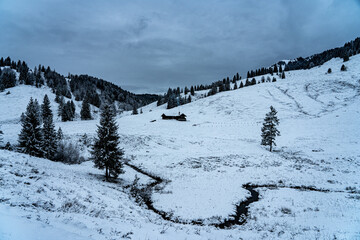 Winter Spaziergang am Sudelfeld rund um den Arzmoos Wasserfall