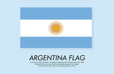 Vector Argentina flag banner Argentina flag blue background Vector illustration design Argentina independence day banner design