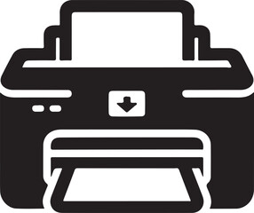 High-Quality Printer Silhouette Vector Image 