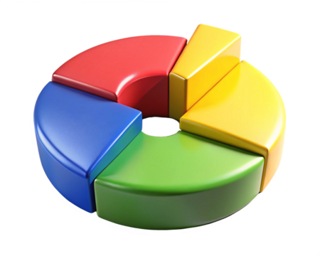 pie chart on white