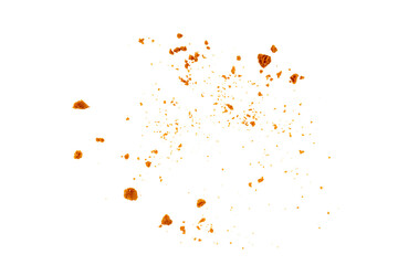 a cookies crumbs flying, pile of cake, cookies flying, grunge graphic overlay element isolated on a transparent background