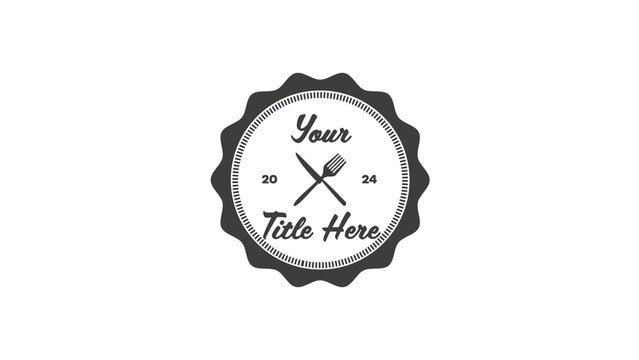 Restaurants & Food Animated Knife and Fork Logo Template
