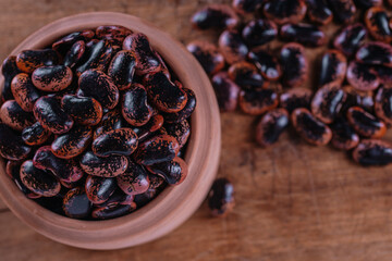 Phaseolus coccineus, known as runner bean, scarlet runner bean, or multiflora bean, Fabaceae.