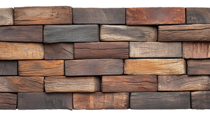 Rustic and Textured Wood Blocks Arranged in a Natural Pattern, Ideal for Backgrounds, Crafts, and Home Decor Projects, Showcasing Earthy Tones and Rich Grain Details