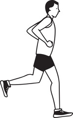 Running Man Silhouette Vector Illustration Design