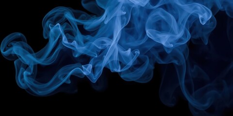 Fototapeta premium Abstract smoke billowing against a black background, air, transformation, background