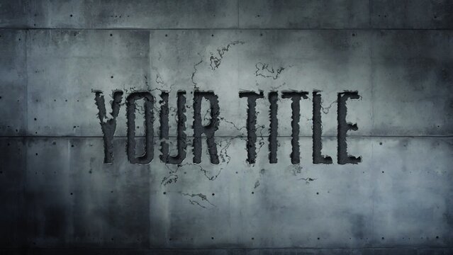 Concrete Breaking Cracking Wall Text & Title Intro