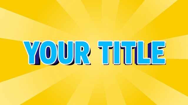 Bright Poppy Comic Title Intro