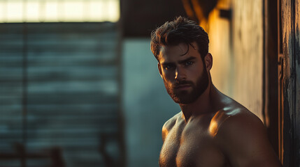 Man at Industrial Warehouse