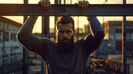 Man at Industrial Warehouse