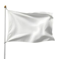 3D Render White Flag Element Icon Bandeira Branca PNG 