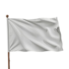 3D Render White Flag Element Icon Bandeira Branca PNG 