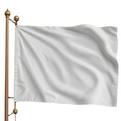 3D Render White Flag Element Icon Bandeira Branca PNG 