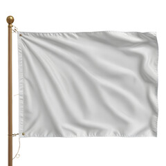 3D Render White Flag Element Icon Bandeira Branca PNG 