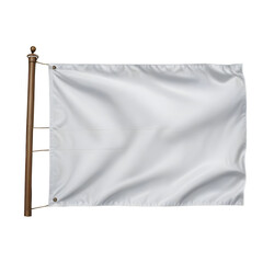 3D Render White Flag Element Icon Bandeira Branca PNG 