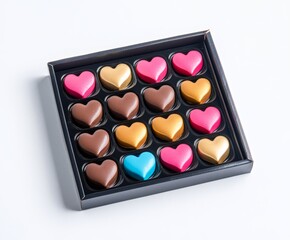 Box of chocolate isolated on white