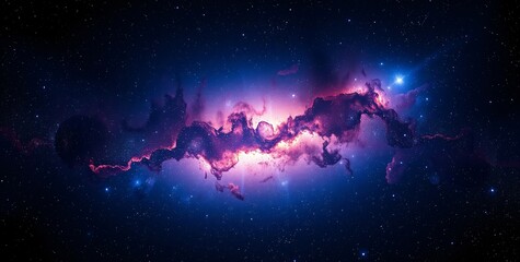 Naklejka premium Dreamy Galaxy Background with Vibrant Colors