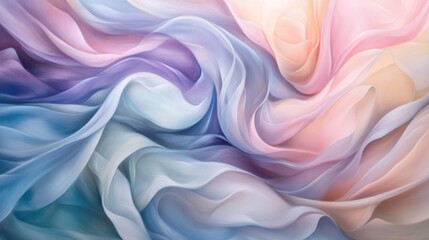 Obraz premium Ethereal pastel swirl in soft colors