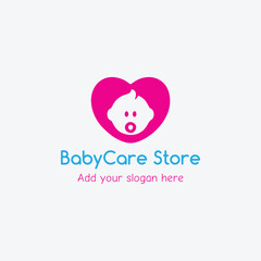 baby care store logo design vector